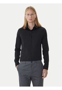 Calvin Klein Koszula LV019EU060 Czarny Extra Slim Fit. Kolor: czarny. Materiał: bawełna