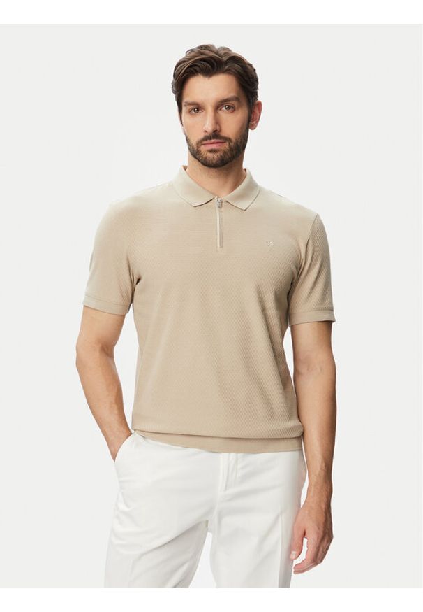 JOOP! Polo Jj-Tibaris 30103411 Beżowy Regular Fit. Typ kołnierza: polo. Kolor: beżowy. Materiał: bawełna