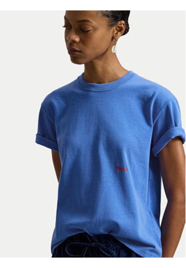 Polo Ralph Lauren T-Shirt 211A96263002 Niebieski Regular Fit. Typ kołnierza: polo. Kolor: niebieski. Materiał: bawełna