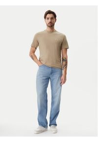 Calvin Klein Jeans T-Shirt J30J327100 Beżowy Regular Fit. Kolor: beżowy. Materiał: bawełna #5