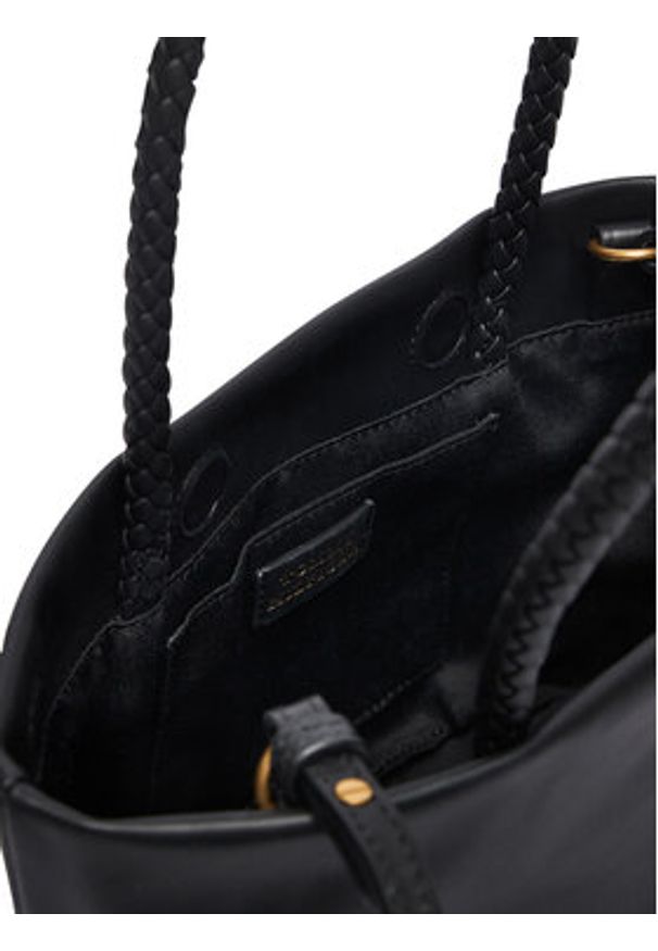 TOMMY HILFIGER - Tommy Hilfiger Torebka Th Marina Bucket Leather AW0AW18739 Czarny. Kolor: czarny. Materiał: skórzane