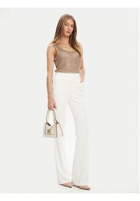 Guess Top W5YR29 Z37G0 Beżowy Regular Fit. Kolor: beżowy. Materiał: syntetyk #2