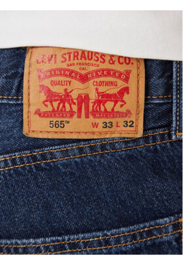 Levi's® Jeansy 565™ A7221-0011 Granatowy Loose Fit. Kolor: niebieski