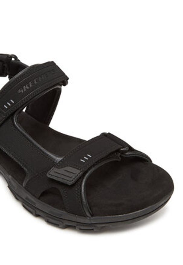 skechers - Skechers Sandały Garver-Louden 64487/BLK Czarny. Kolor: czarny. Materiał: skóra