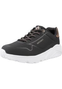 skechers - Tenisówki Skechers Model Uno Lite-metallic Mo Kolor Czarny. Kolor: czarny. Materiał: materiał, syntetyk, tkanina. Sport: turystyka piesza