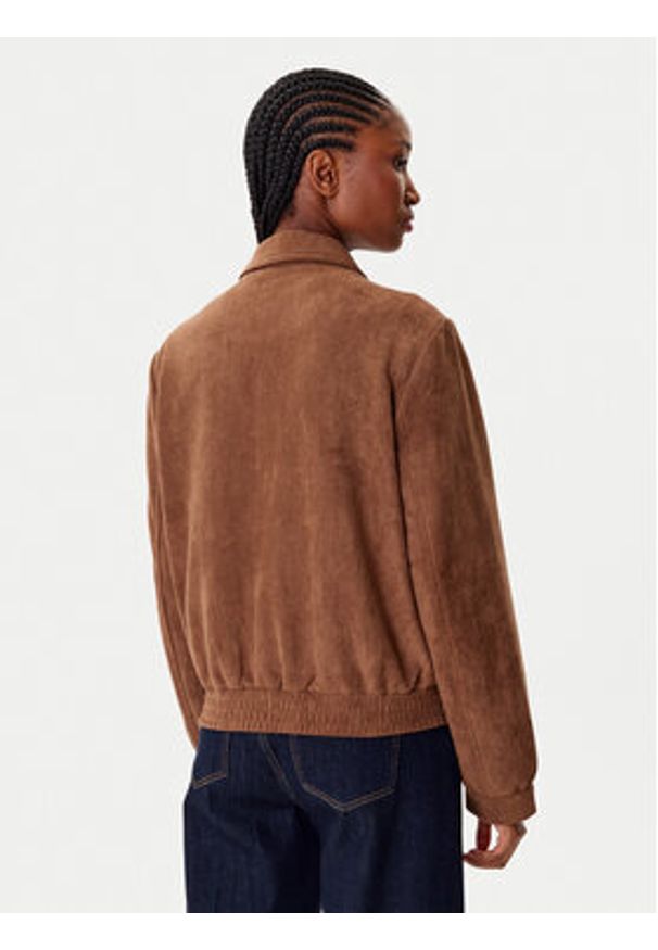 Morgan Kurtka z imitacji skóry 252-GPOKEL Brązowy Regular Fit. Kolor: brązowy. Materiał: skóra