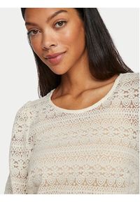 Vila Sweter Chikka 14095731 Beżowy Standard Fit. Kolor: beżowy. Materiał: syntetyk #4
