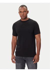 Karl Lagerfeld - KARL LAGERFELD T-Shirt 755051 554235 Czarny Regular Fit. Typ kołnierza: dekolt w karo. Kolor: czarny. Materiał: bawełna