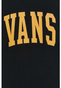 Vans bluza bawełniana męska kolor czarny z kapturem z nadrukiem. Typ kołnierza: kaptur. Kolor: czarny. Materiał: bawełna. Wzór: nadruk #2
