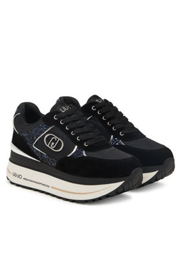 Liu Jo Sneakersy Plus 01 BF5011 PX078 Czarny. Kolor: czarny. Materiał: zamsz, skóra