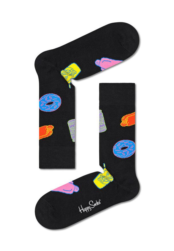 Happy-Socks - Skarpety wysokie unisex Happy Socks. Kolor: czarny