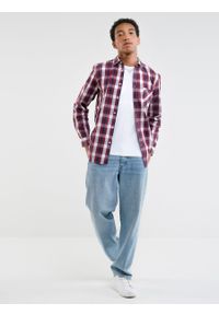 Big-Star - Koszula męska Anson 651. Typ kołnierza: kołnierzyk klasyczny. Kolor: czerwony. Materiał: denim, bawełna, jeans. Styl: klasyczny #4