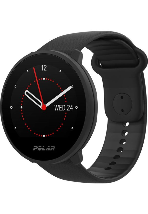 POLAR - Zegarek sportowy Polar Unite Czarny (90081801). Kolor: czarny. Materiał: polar. Styl: sportowy