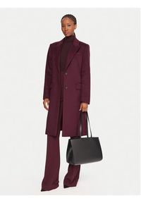 BOSS Płaszcz wełniany Classin 50548371 Fioletowy Regular Fit. Kolor: fioletowy. Materiał: wełna #5