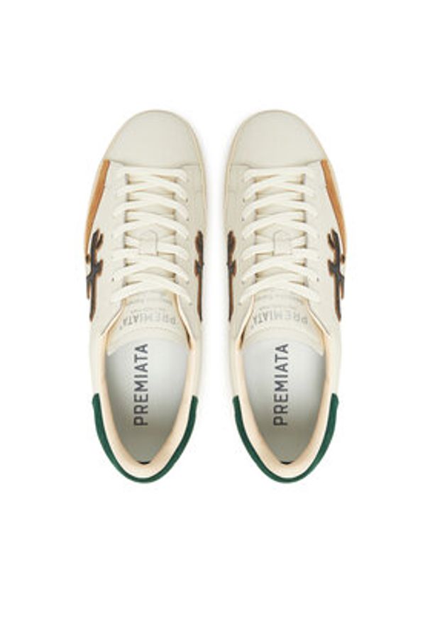 Premiata Sneakersy STEVEN VAR 7284 Biały. Kolor: biały. Materiał: skóra