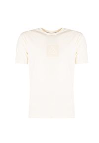 Iceberg T-Shirt "C-Neck" | F020639A | Mężczyzna | Beżowy. Okazja: na co dzień. Kolor: beżowy. Materiał: bawełna, elastan. Wzór: nadruk. Styl: casual, elegancki