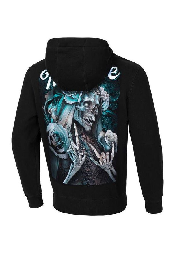 PITBULL - Bluza męska Pitbull z kapturem Santa Muerte. Typ kołnierza: kaptur. Kolor: czarny