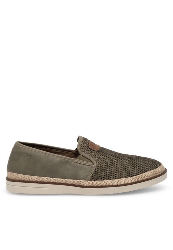 Rieker Espadryle B2366-54 Khaki. Kolor: brązowy. Materiał: materiał