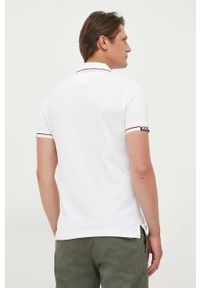 TOMMY HILFIGER - Tommy Hilfiger polo męski kolor biały gładki. Typ kołnierza: polo. Kolor: biały. Materiał: bawełna. Długość: krótkie. Wzór: gładki #4