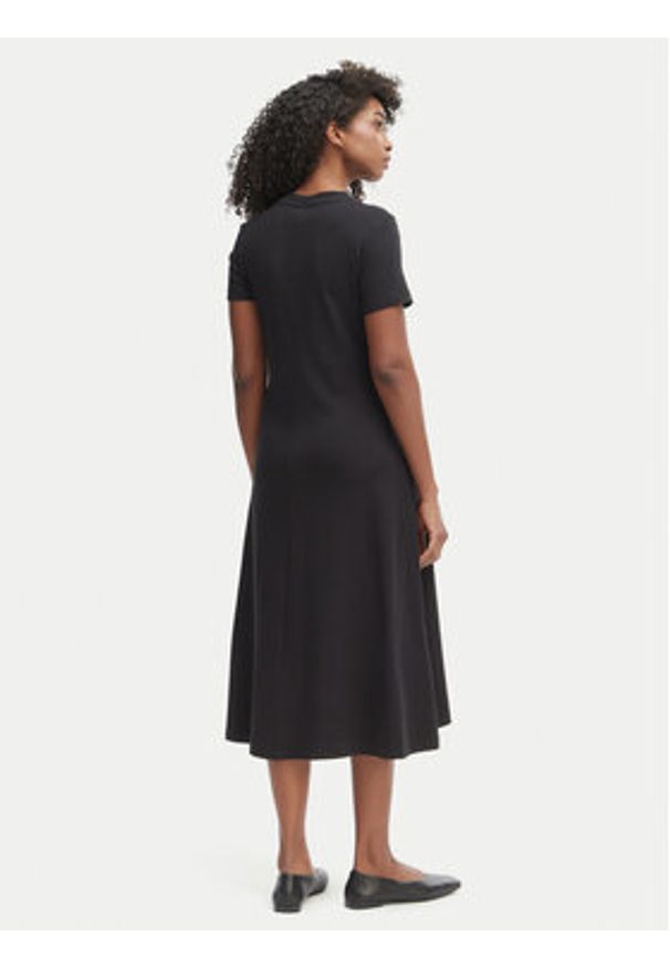 TOMMY HILFIGER - Tommy Hilfiger Sukienka codzienna WW0WW50825 Czarny Regular Fit. Okazja: na co dzień. Kolor: czarny. Materiał: bawełna. Typ sukienki: proste. Styl: casual