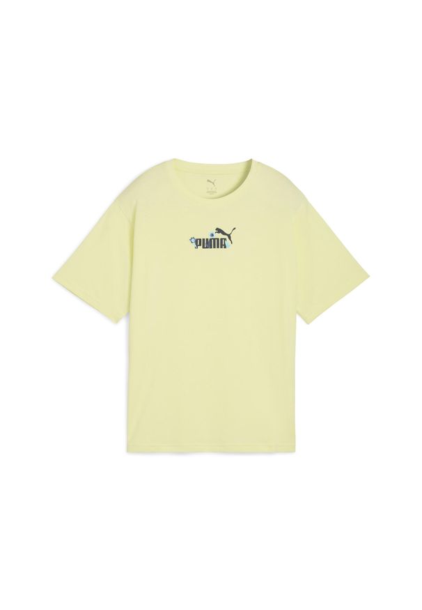 Puma - Damska koszulka o luźnym kroju Essentials Nature 2.0 PUMA. Kolor: żółty. Sport: bieganie
