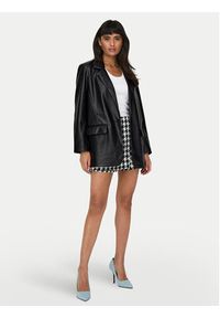 only - ONLY Marynarka Lana 15266893 Czarny Oversize. Kolor: czarny. Materiał: skóra #5