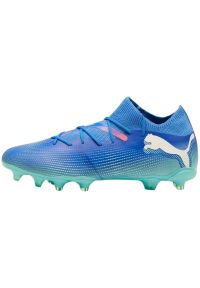 Buty piłkarskie Puma Future 7 Match FG/AG 107931 01 niebieskie. Kolor: niebieski. Materiał: syntetyk, materiał. Szerokość cholewki: normalna. Sport: piłka nożna #6