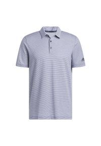 Adidas - Ottoman Stripe Polo Shirt. Typ kołnierza: polo. Kolor: niebieski, wielokolorowy, biały. Materiał: materiał