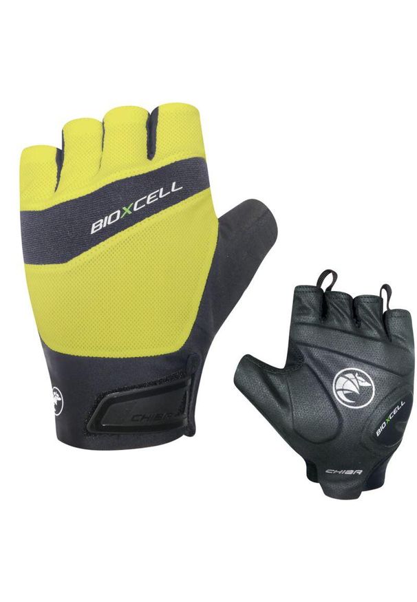CHIBA - Rękawiczki rowerowe unisex Chiba Bioxcell Pro. Kolor: żółty. Materiał: materiał. Sport: kolarstwo