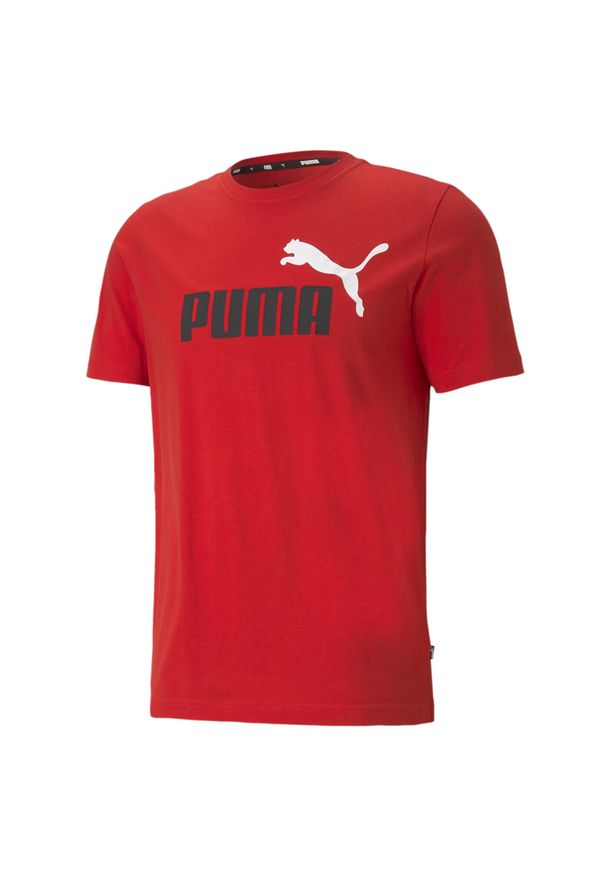 Koszulka fitness męska Puma ESS+ 2 Col Logo Tee. Kolor: czerwony, czarny, biały, wielokolorowy. Sport: fitness