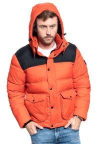 Lee - MĘSKA KURTKA ZIMOWA LEE PUFFER JACKET POINCIANA L86NSZOL. Sezon: zima