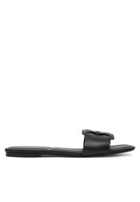 Calvin Klein Klapki Square Flat Sandal Emblem HW0HW03128 Czarny. Kolor: czarny. Materiał: skóra #1