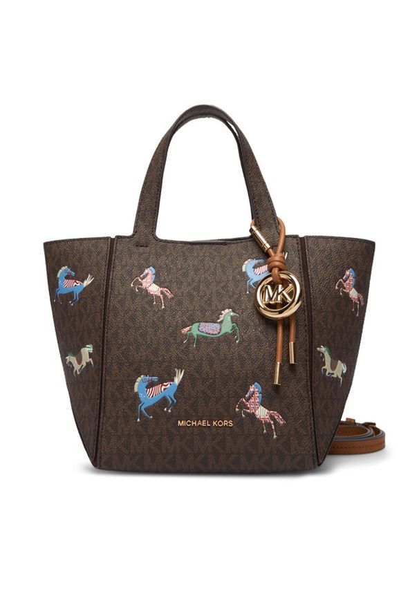 MICHAEL Michael Kors Torebka 30R6G9JT9U Brązowy. Kolor: brązowy. Materiał: skórzane