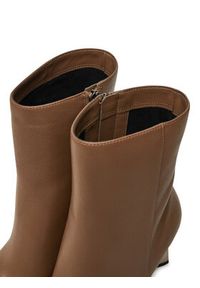 MICHAEL Michael Kors Botki Kelsea Leather Boot 40F4KLHE5L Brązowy. Kolor: brązowy. Materiał: skóra