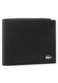 Lacoste Duży Portfel Męski Small Billfold NH1115FG Czarny. Kolor: czarny. Materiał: skóra