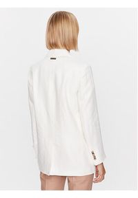 PESERICO - Peserico Marynarka S01397 Biały Regular Fit. Kolor: biały. Materiał: len