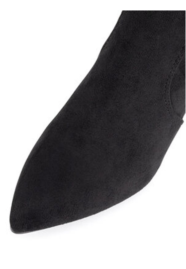 MEXX Kowbojki MI001714243W Czarny. Kolor: czarny. Materiał: skóra, zamsz