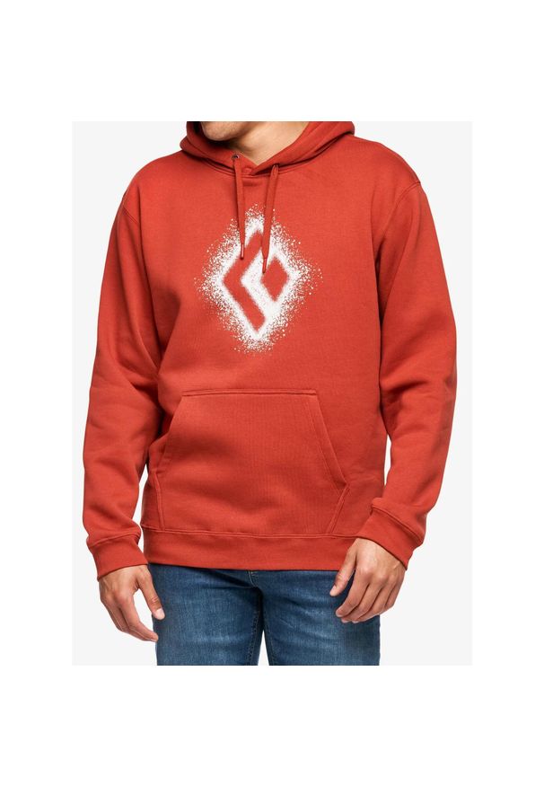 Bluza z kapturem męska Black Diamond Chalked Up 2.0 Pullover Hoody. Typ kołnierza: kaptur. Kolor: pomarańczowy