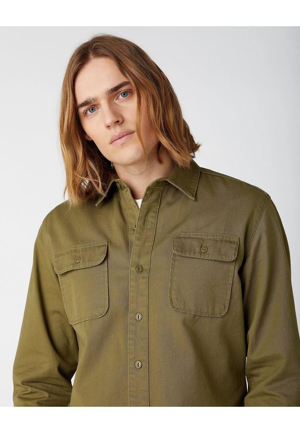 Wrangler - WRANGLER CASEY JONES SHIRT LONE TREE GREEN W561TMG38 112141392