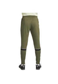 Nike - Męskie Spodnie Do Biegania Academy DriFIT. Kolor: zielony. Materiał: dresówka
