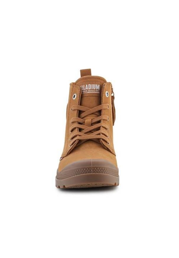 Buty do chodzenia męskie Palladium Pampa Hi Zip Apple Cinnamon. Zapięcie: sznurówki. Kolor: brązowy. Materiał: skóra, syntetyk, tkanina, materiał. Szerokość cholewki: normalna. Sport: turystyka piesza