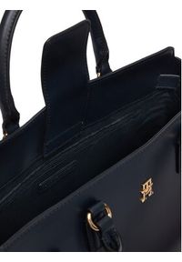 TOMMY HILFIGER - Tommy Hilfiger Torebka Th Joy Satchel Corp AW0AW19318 Granatowy. Kolor: niebieski. Materiał: skórzane #3