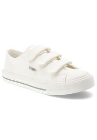 Big-Star - Trampki dziecięce Big Star, cholewka z materiału tekstylnego zapięcie na rzepy zaokrąglony gumowy nosek, białe, TT374169. Zapięcie: rzepy. Kolor: biały. Materiał: materiał, guma. Szerokość cholewki: normalna #1