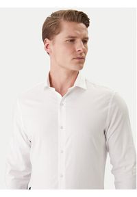 Calvin Klein Koszula LV019EU120 Biały Slim Fit. Kolor: biały. Materiał: bawełna #5