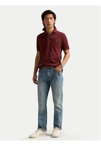 Polo Ralph Lauren Polo 710536856457 Bordowy Slim Fit. Typ kołnierza: polo. Kolor: czerwony. Materiał: bawełna #4