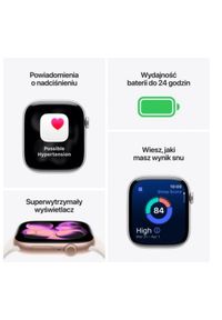 APPLE - Smartwatch Apple Watch Series 11 GPS+Cellular, koperta 46 mm z aluminium w kolorze różowego złota, pasek sportowy w kolorze łagodnego różu - rozmiar M. Rodzaj zegarka: smartwatch. Kolor: złoty, różowy, wielokolorowy. Styl: sportowy #1