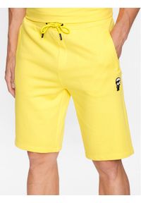Karl Lagerfeld - KARL LAGERFELD Szorty sportowe 705046 532900 Żółty Regular Fit. Kolor: żółty. Materiał: bawełna. Styl: sportowy