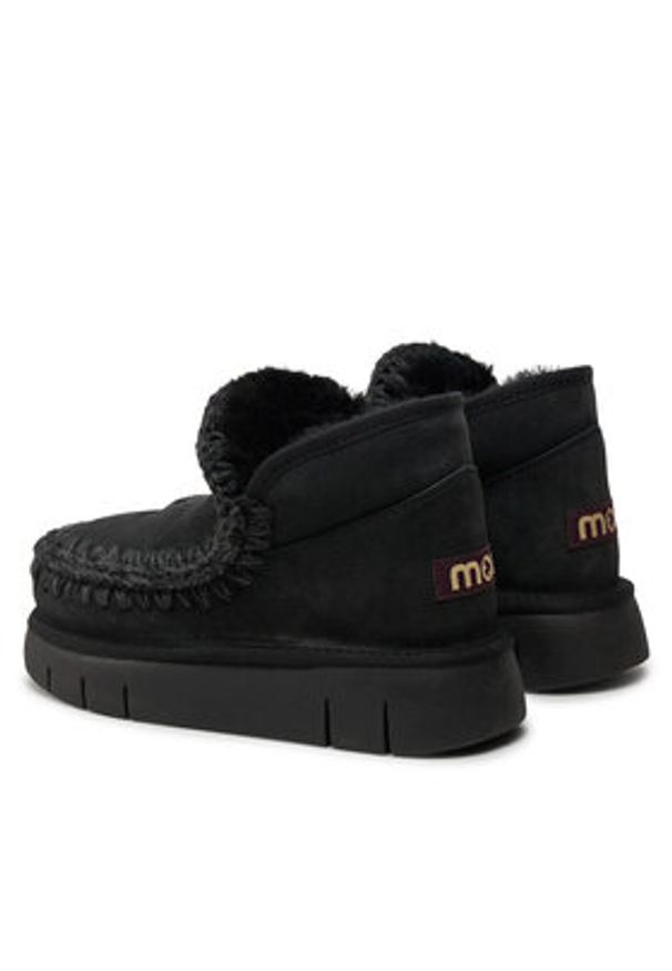 Mou Śniegowce Eskimo Bounce Sneaker FW531009A Czarny. Kolor: czarny. Materiał: skóra