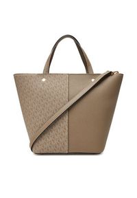 MICHAEL Michael Kors Torebka Flora 30T5GFFT2B Beżowy. Kolor: beżowy. Materiał: skórzane #6