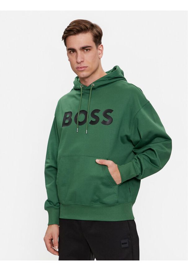 BOSS - Boss Bluza Sullivan 16 50496661 Zielony Oversize. Kolor: zielony. Materiał: bawełna